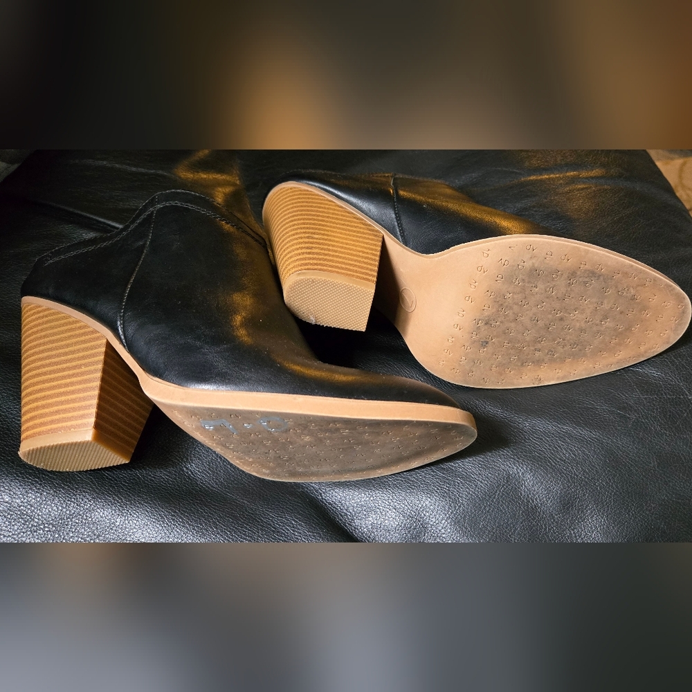 DV for Target like NEW Black Leather Ankle Boots sz7 - Picture 4 of 9